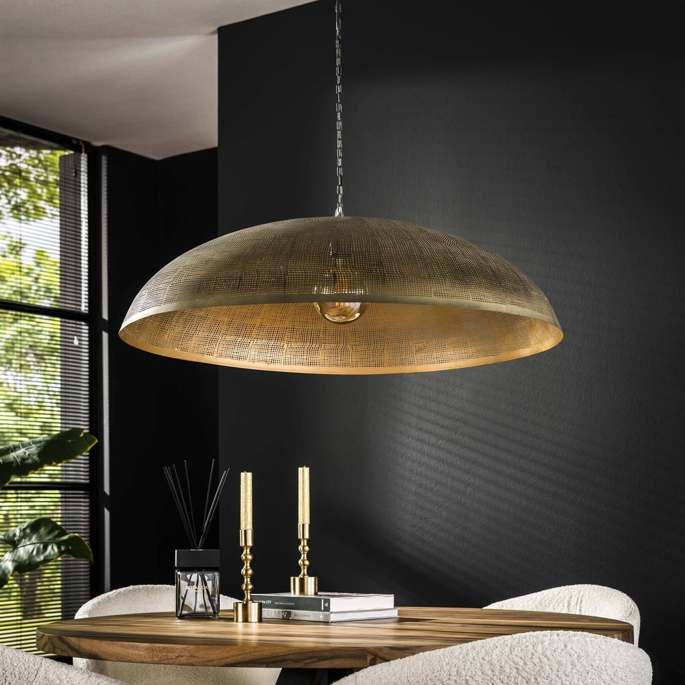 Metal mesh pendant light Cosmic Ø 92cm - copper bronze Lyora 8716803511071