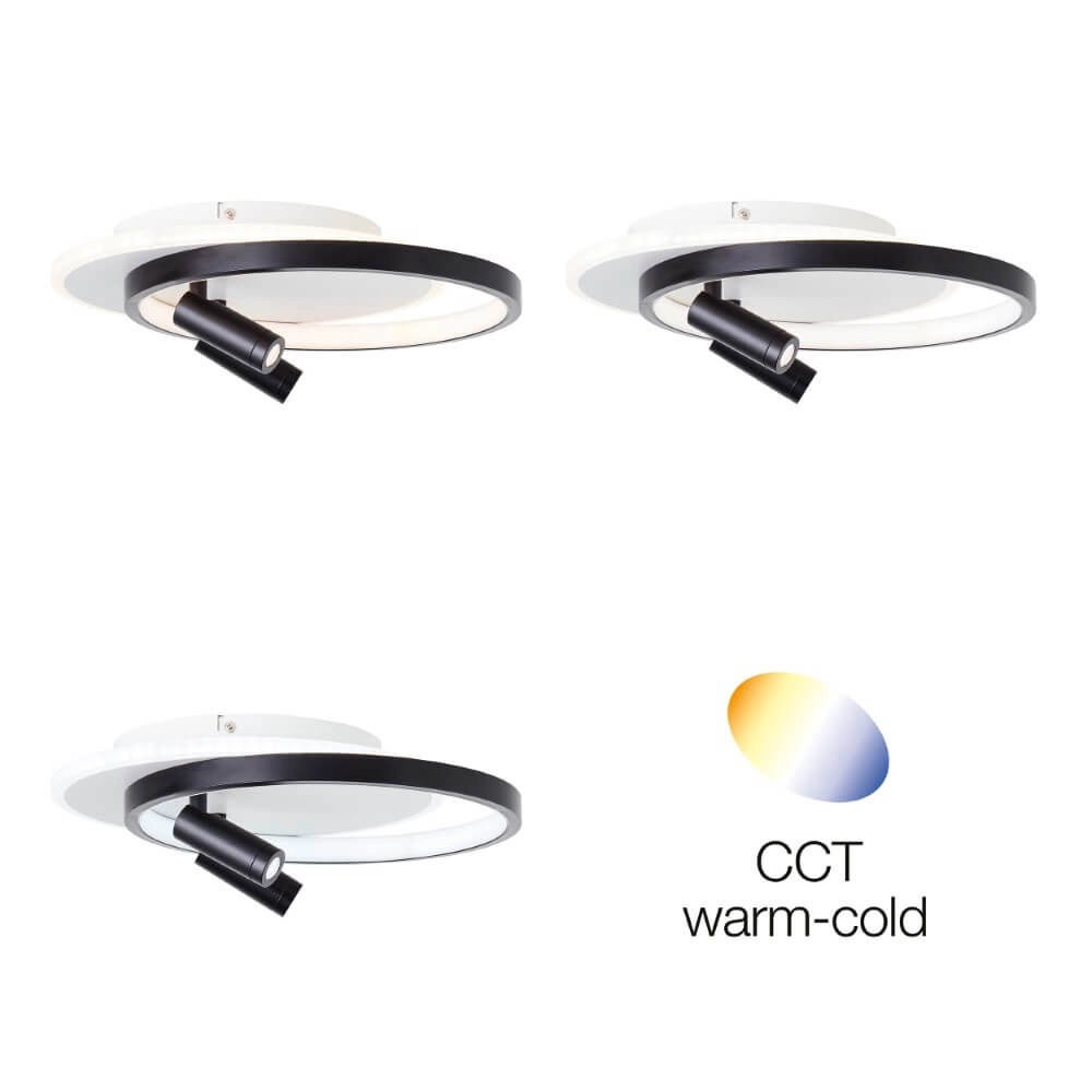 Led ceiling light Eunomia with 2 spotlights Brilliant 4004353409684