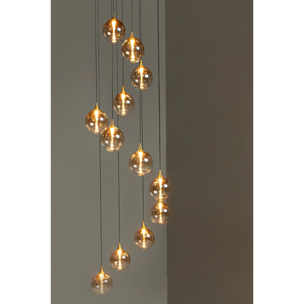 Design LED pendant light Gisela fading - 12x Ø 16cm Premium by Lucide 5411212134851