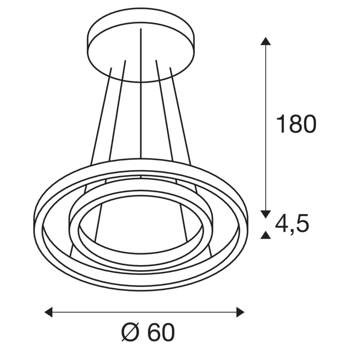 Led pendant light One Double Ø 60cm SLV 4024163252614