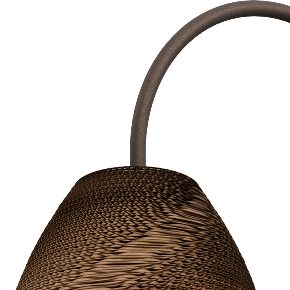 Floor lamp Carta Pineapple Think-paper shade cocoa Ø 29cm Masterlight 8718121438504