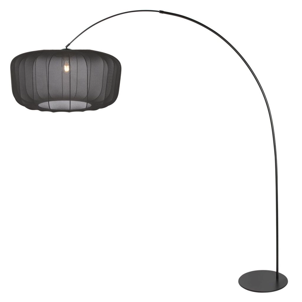 Black arc lamp Curve with black shade Ø60cm Steinhauer 8712746183153