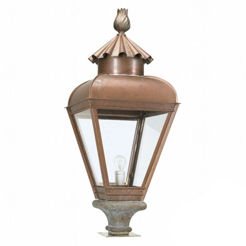 Copper lantern lamp Jan vd Heijden 100cm copper brown