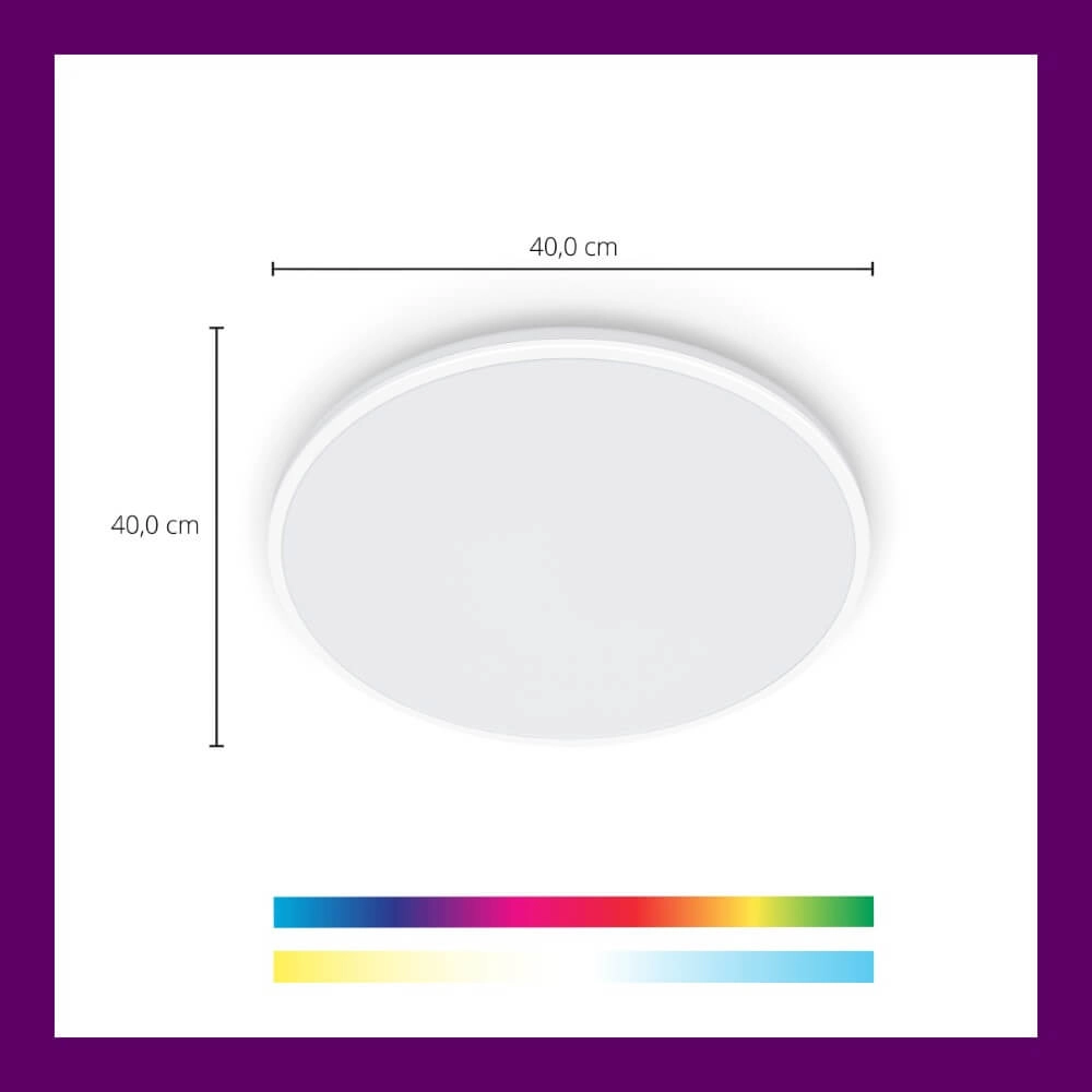 Smart ceiling light Rune Ø 40cm - white WiZ 8719514554276