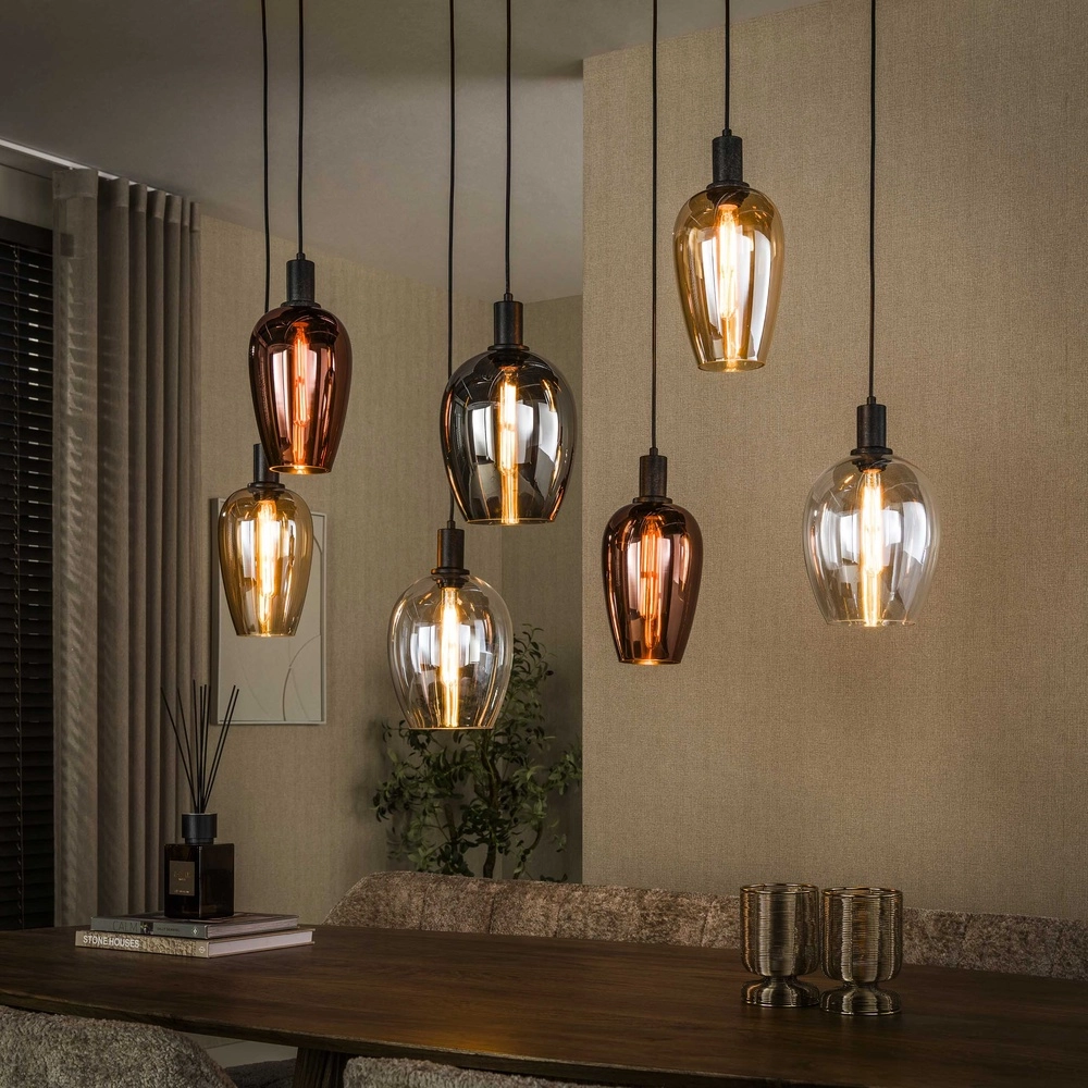Dining table pendant lamp Amfora 7-light