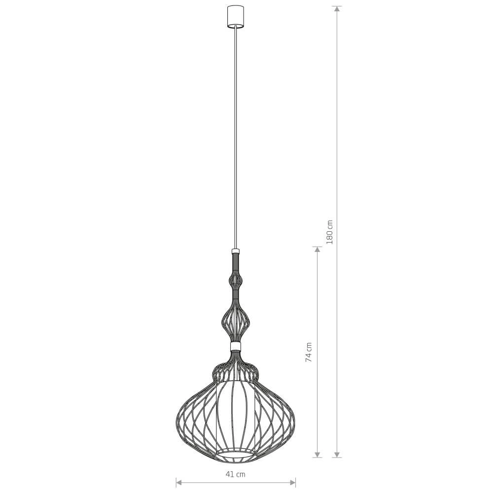 Hand lamp with fabric Abi Ø 41cm Lyora 5903139886697