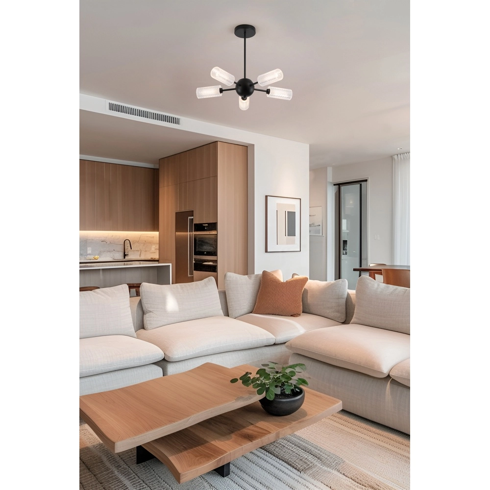 Ceiling lamp Cosmic black 5-lights Searchlight 5053423302492