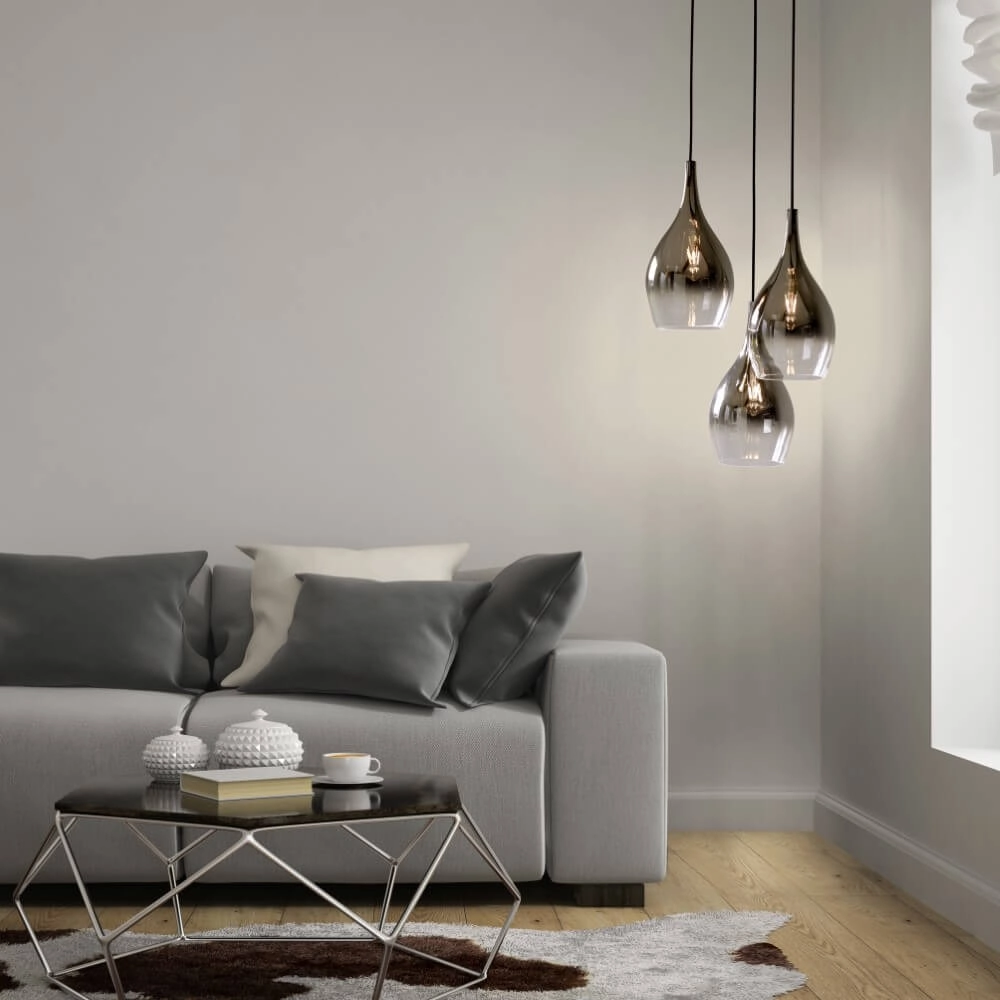 Modern pendant lamp Pilua 3-light round Paul Neuhaus 4012248366097