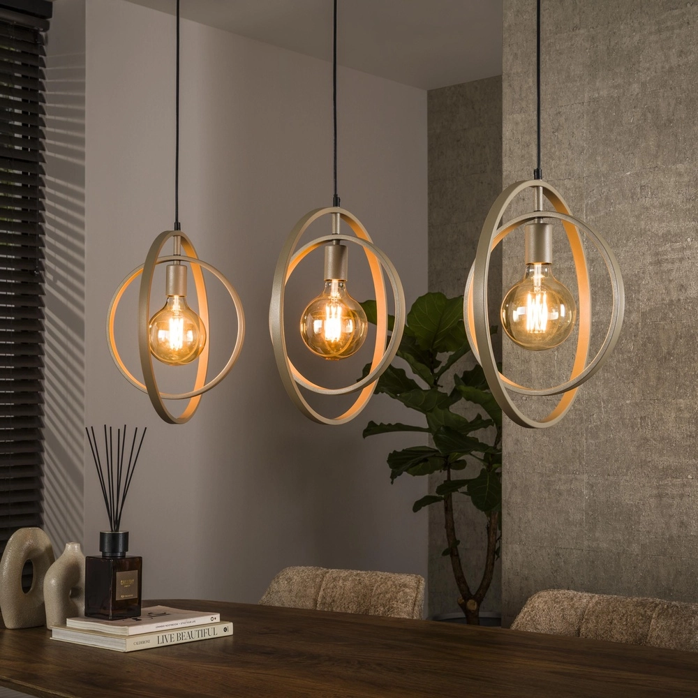 Dining table pendant lamp Turn 3L - Ø 40cm - sand