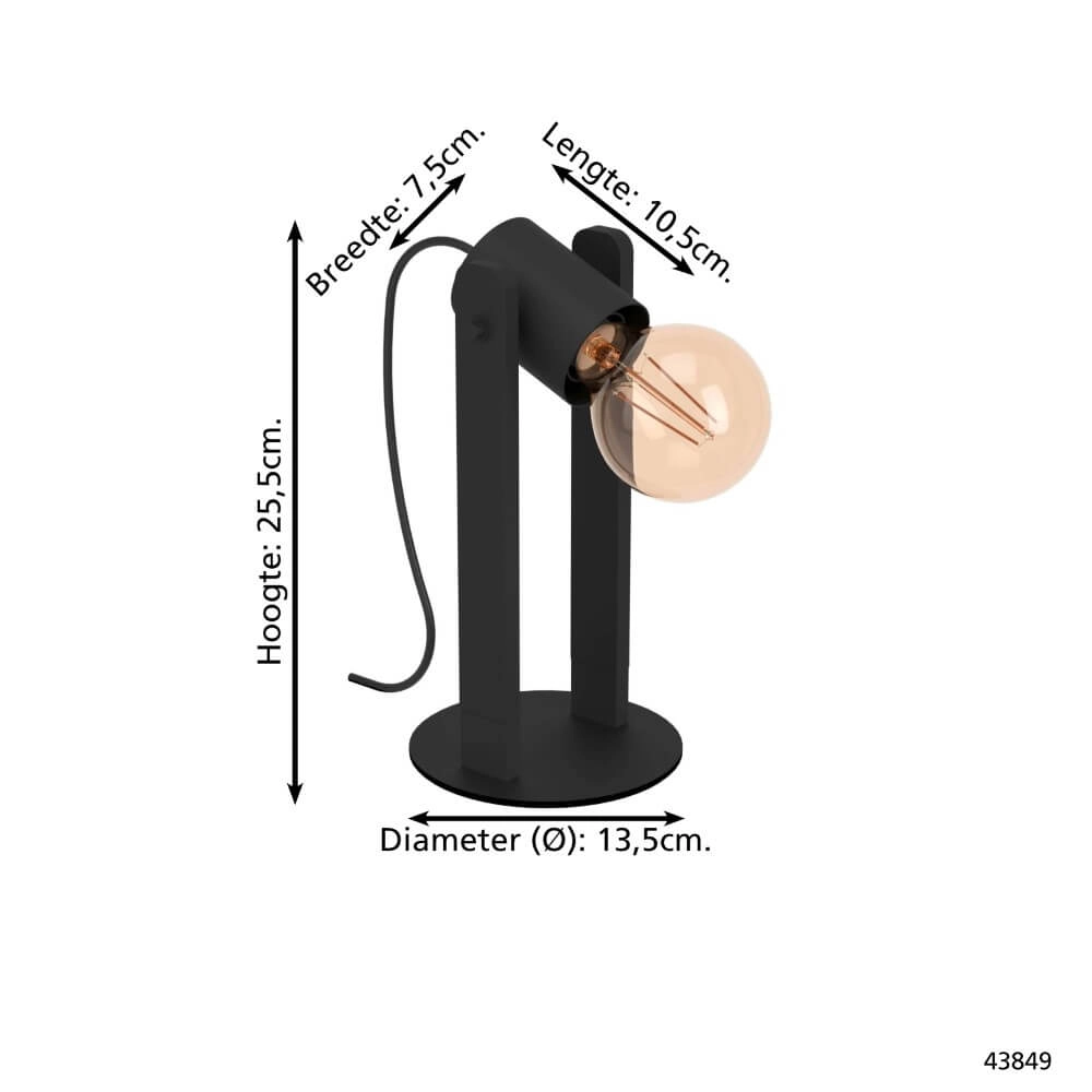 Table lamp Plimsoll black Eglo 9002759438494