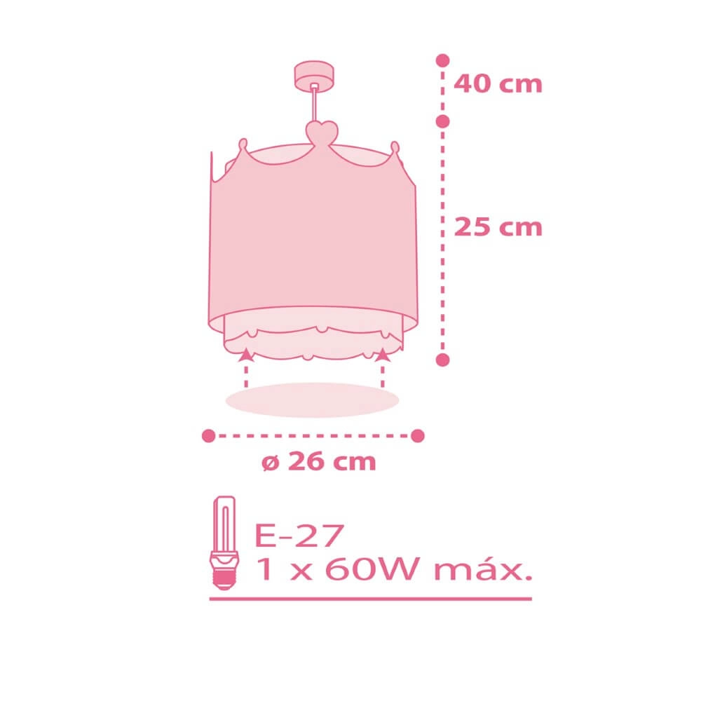 Children's room pendant lamp Little Queen Dalber 8420406002750