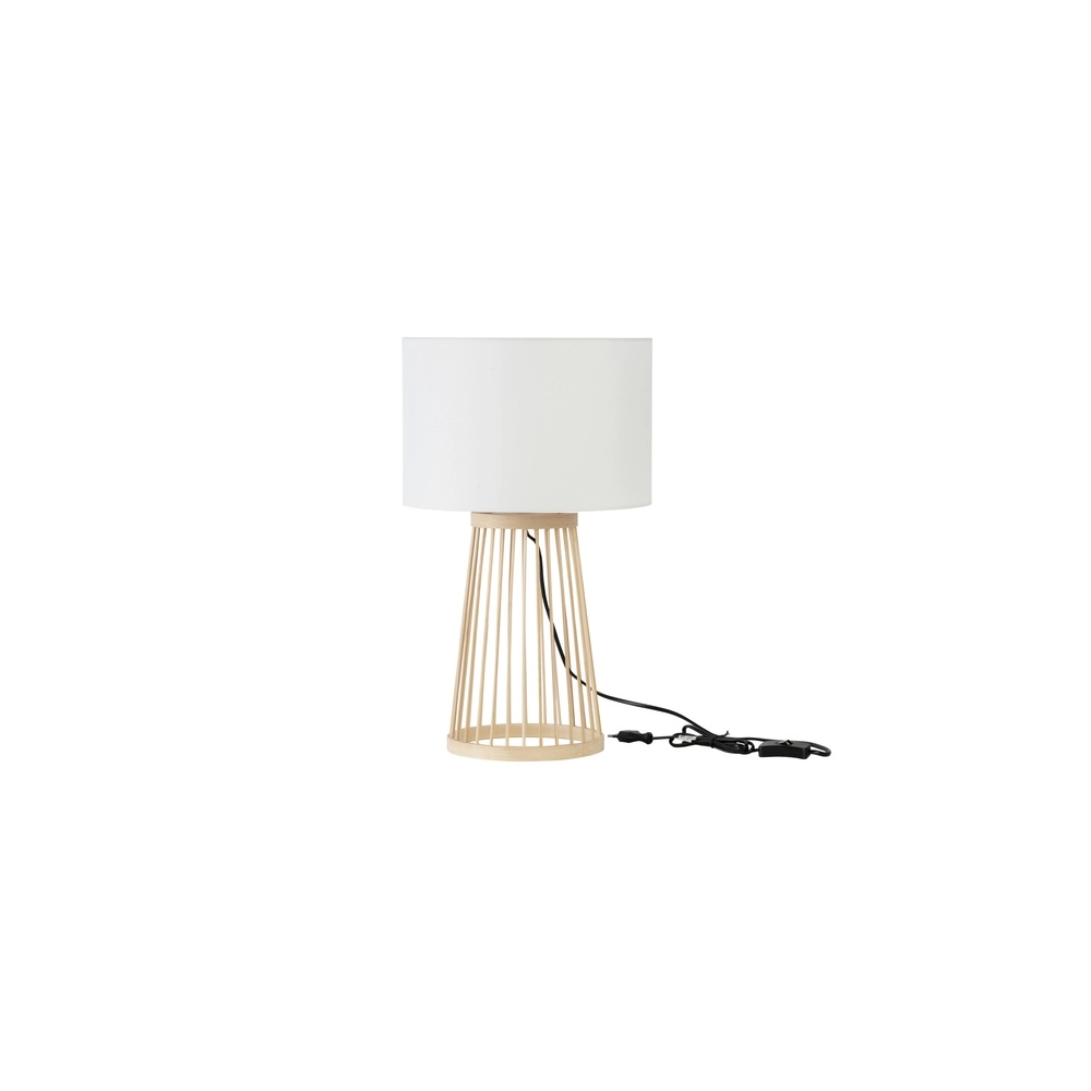 Table lamp Lois wood with white hood Lyora 5212017465573