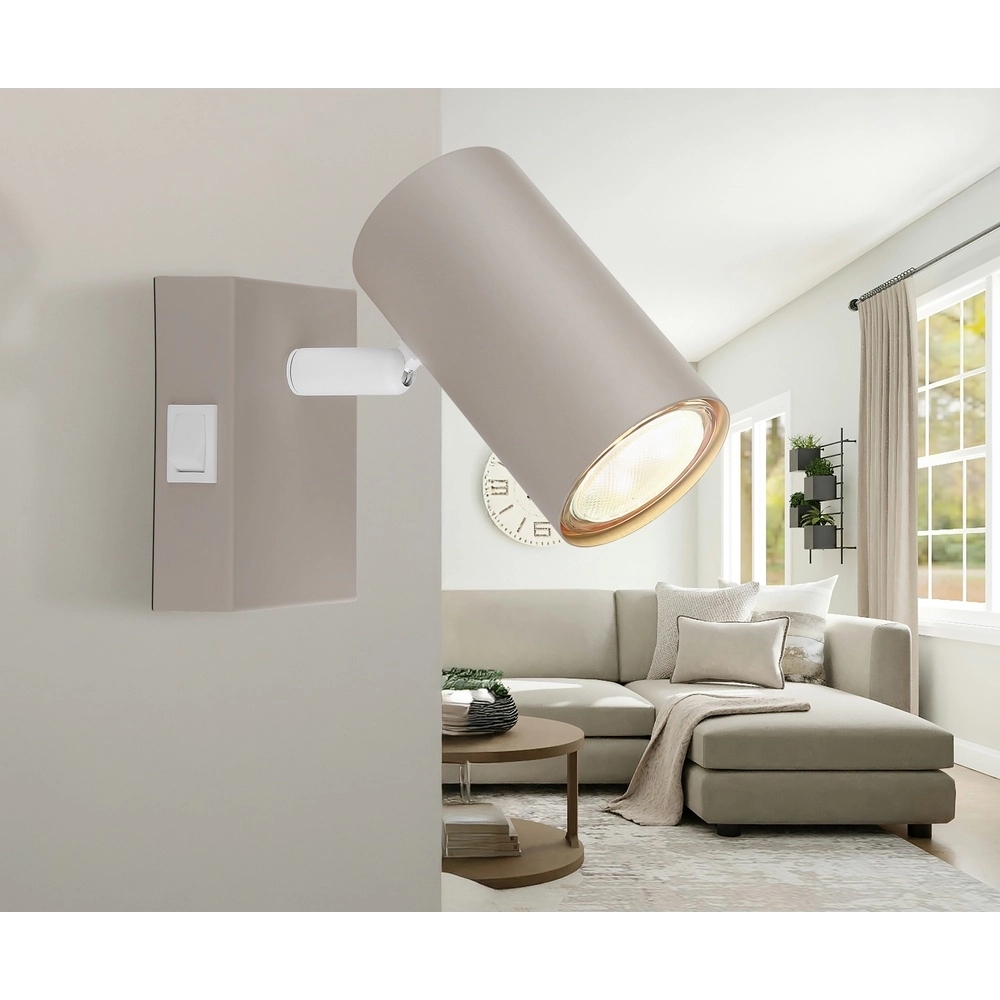 Single wall spotlight Robby sand brown Globo 9007371578443