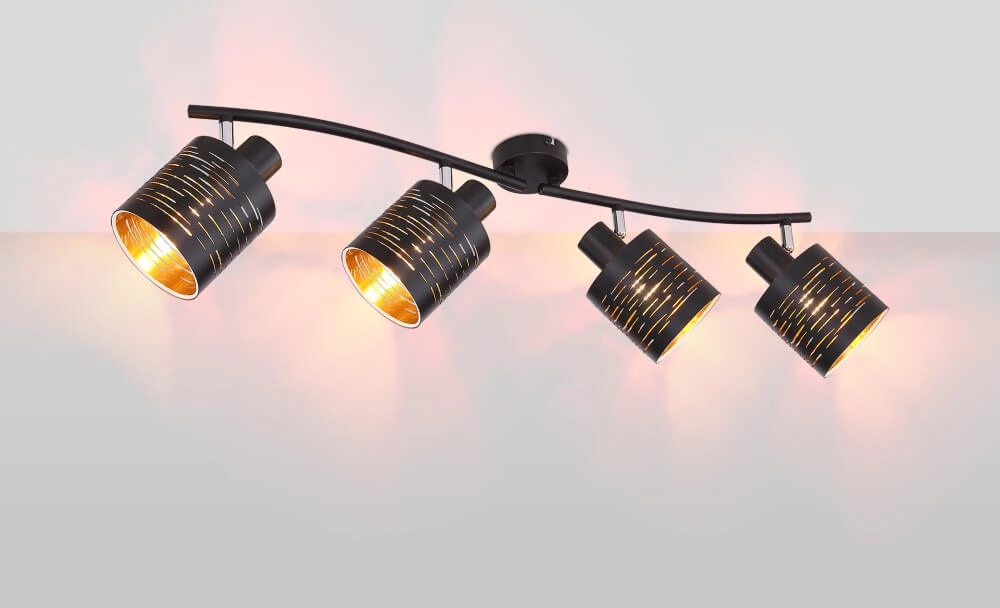 Ceiling lamp black Tunno 4-light Globo 9007371398744