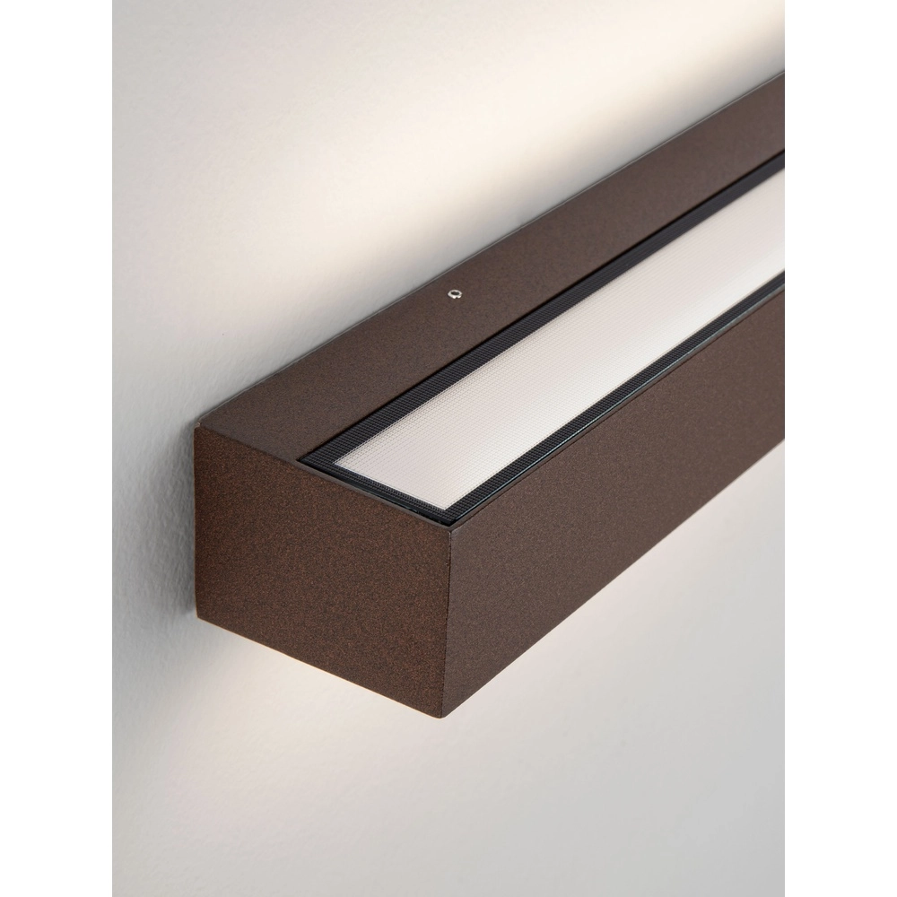 Sleek wall lamp Lane rust brown 36cm - 28W Lyora 5212017496836