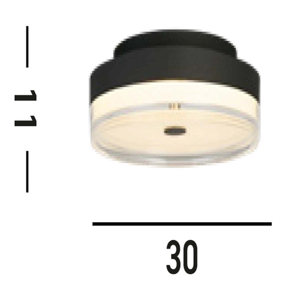Ceiling lamp Cyprus Ø 30cm black Searchlight 5053423273730