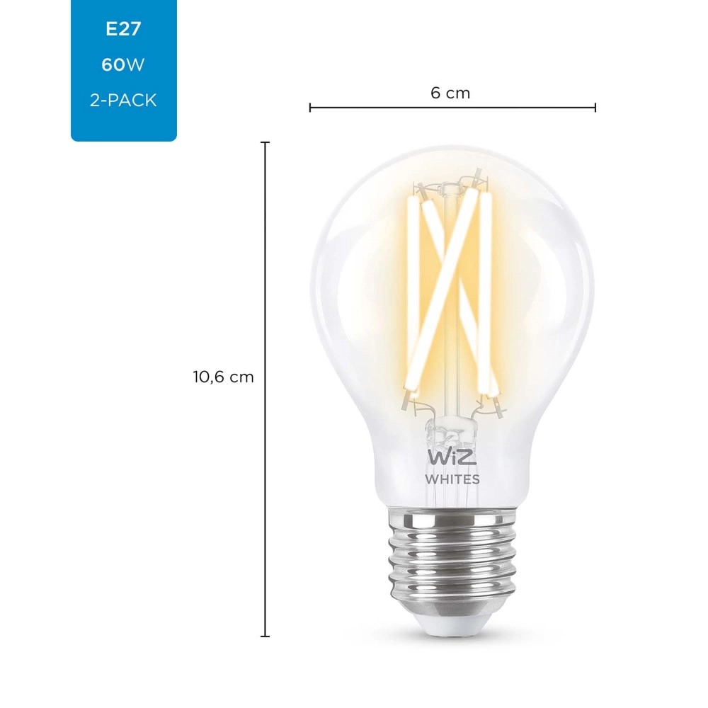 2x 6,7W - E27 - Led WiZ 8719514551053