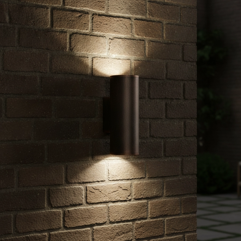 Wall spotlight Nodus Up and down antique brown