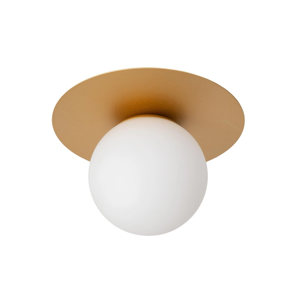 Ceiling lamp Tricia gold with white sphere