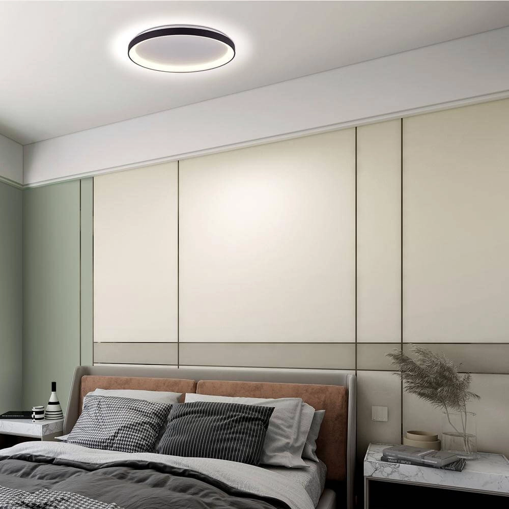 Ceiling lamp Ringlede design black Ø 28cm Steinhauer 8712746171938