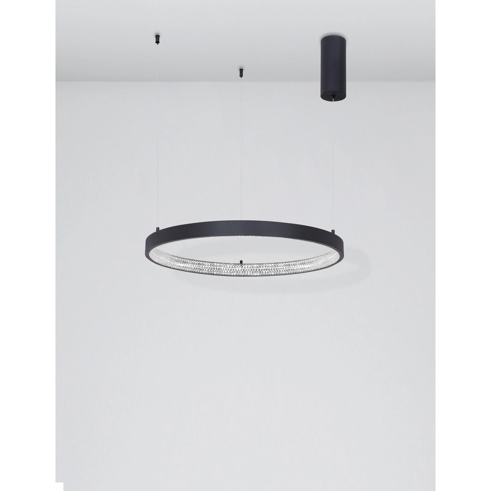 Pendant lamp Preston black Ø 60cm Lyora 5212017429179