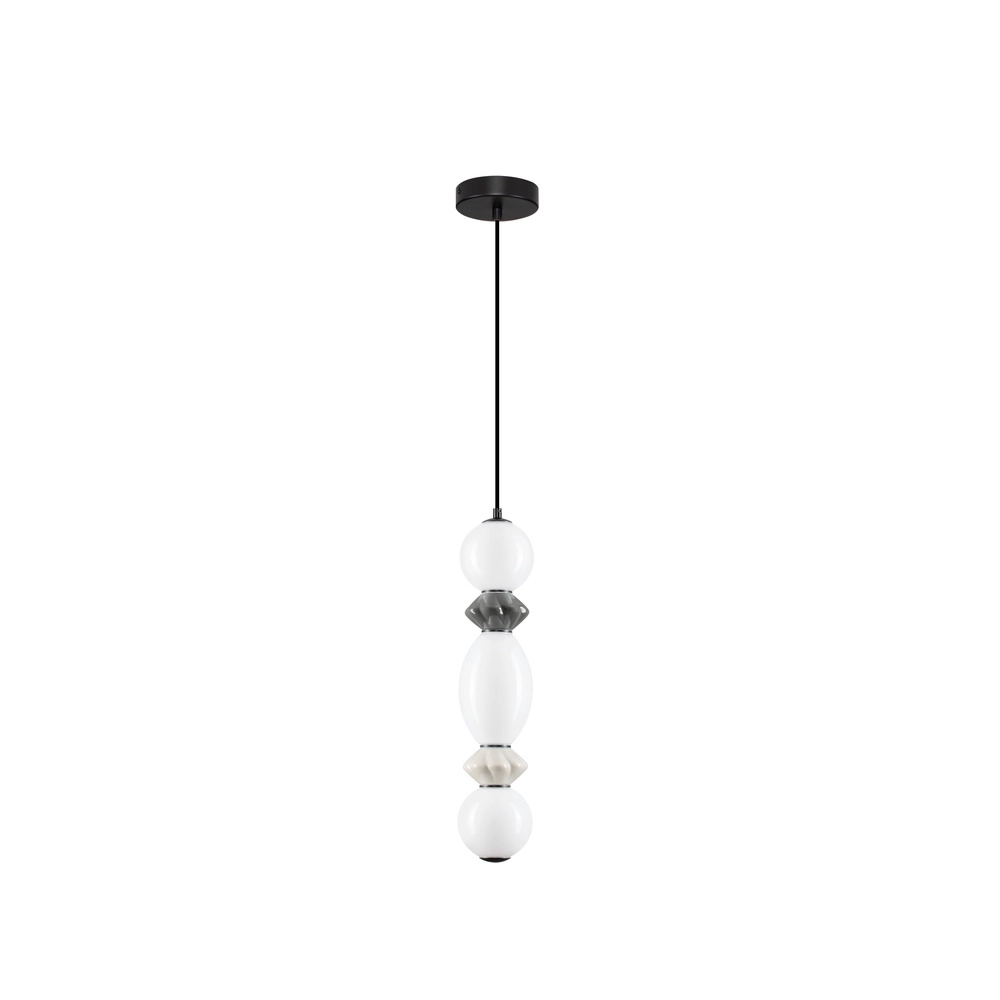 Pendant lamp Pallina grey - white