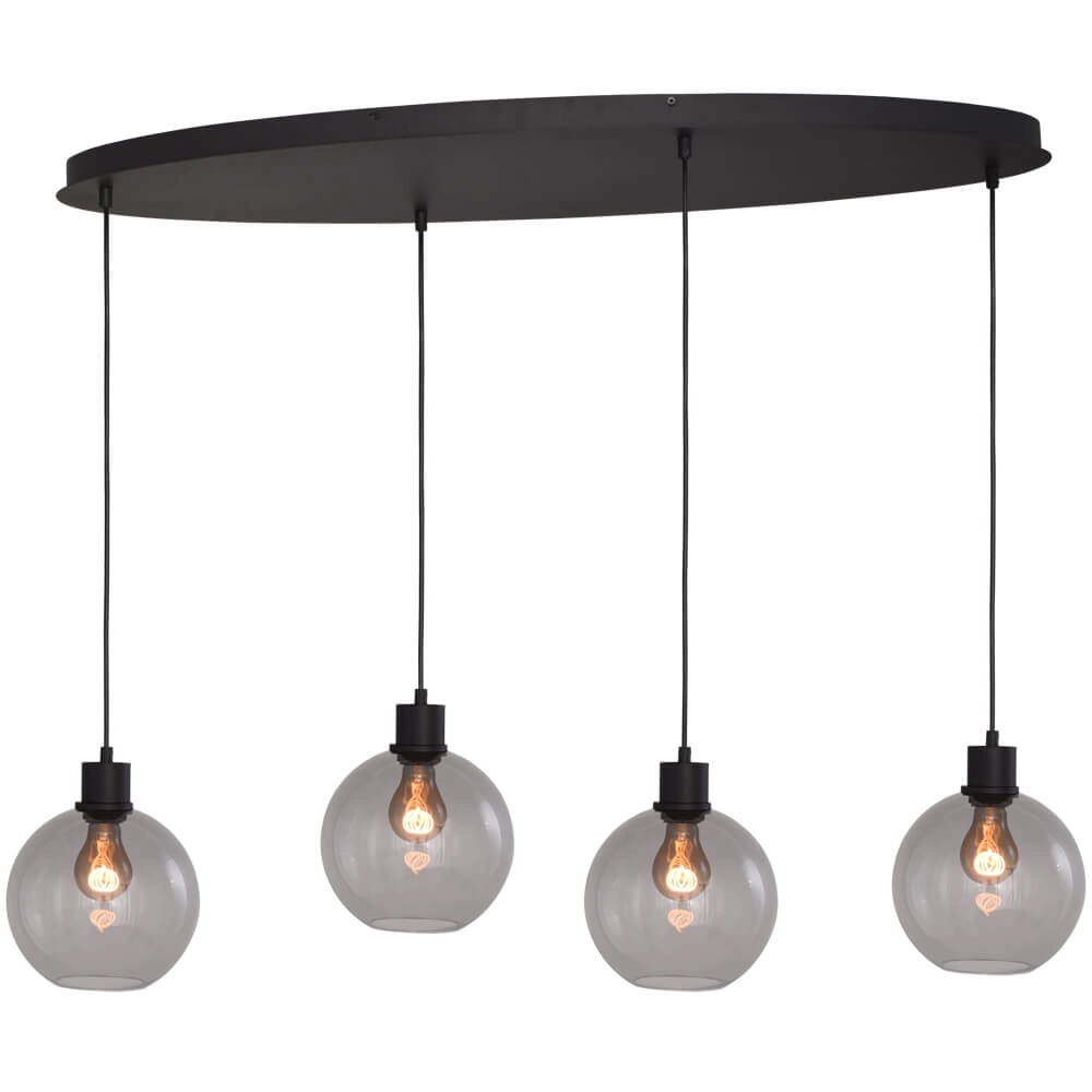 Hanging lamp oval Lazise Oval 4x Ø 20cm gold