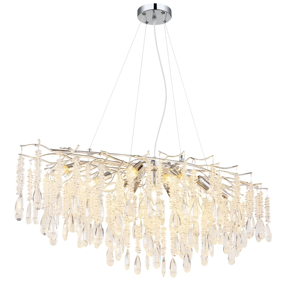 Pendant lamp Kinga silver grey 120cm