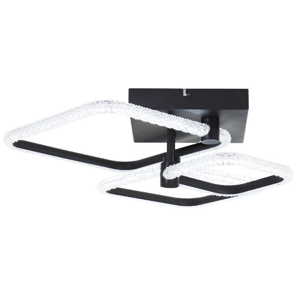 Square ceiling lamp Aydin black Brilliant 4004353442070
