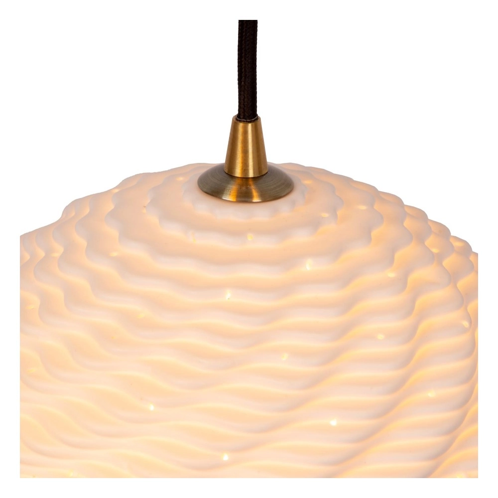 Design pendant lamp Bina 3-light round white Lucide 5411212135018