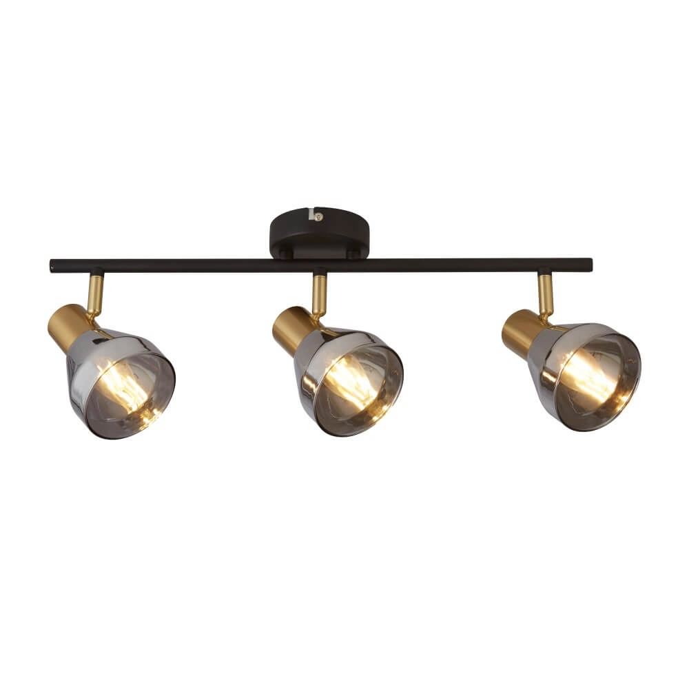 Ceiling light Westminster with smoke glass 3-light