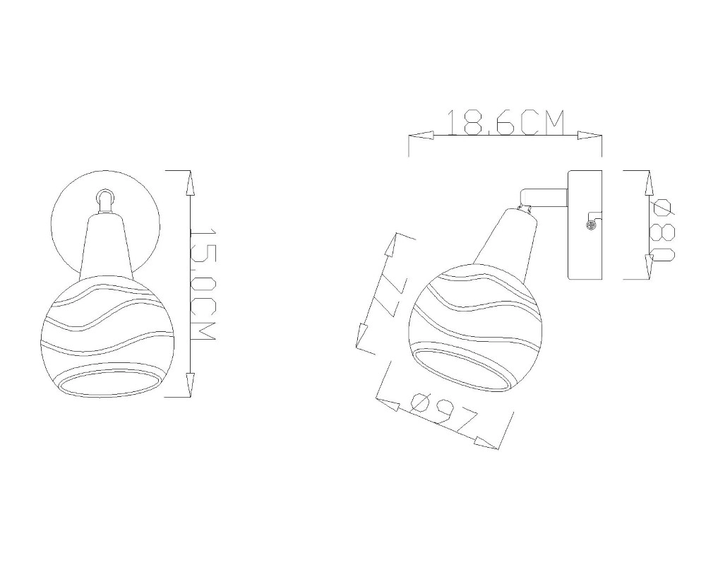Wall lamp Elliott nickel Globo 9007371258314