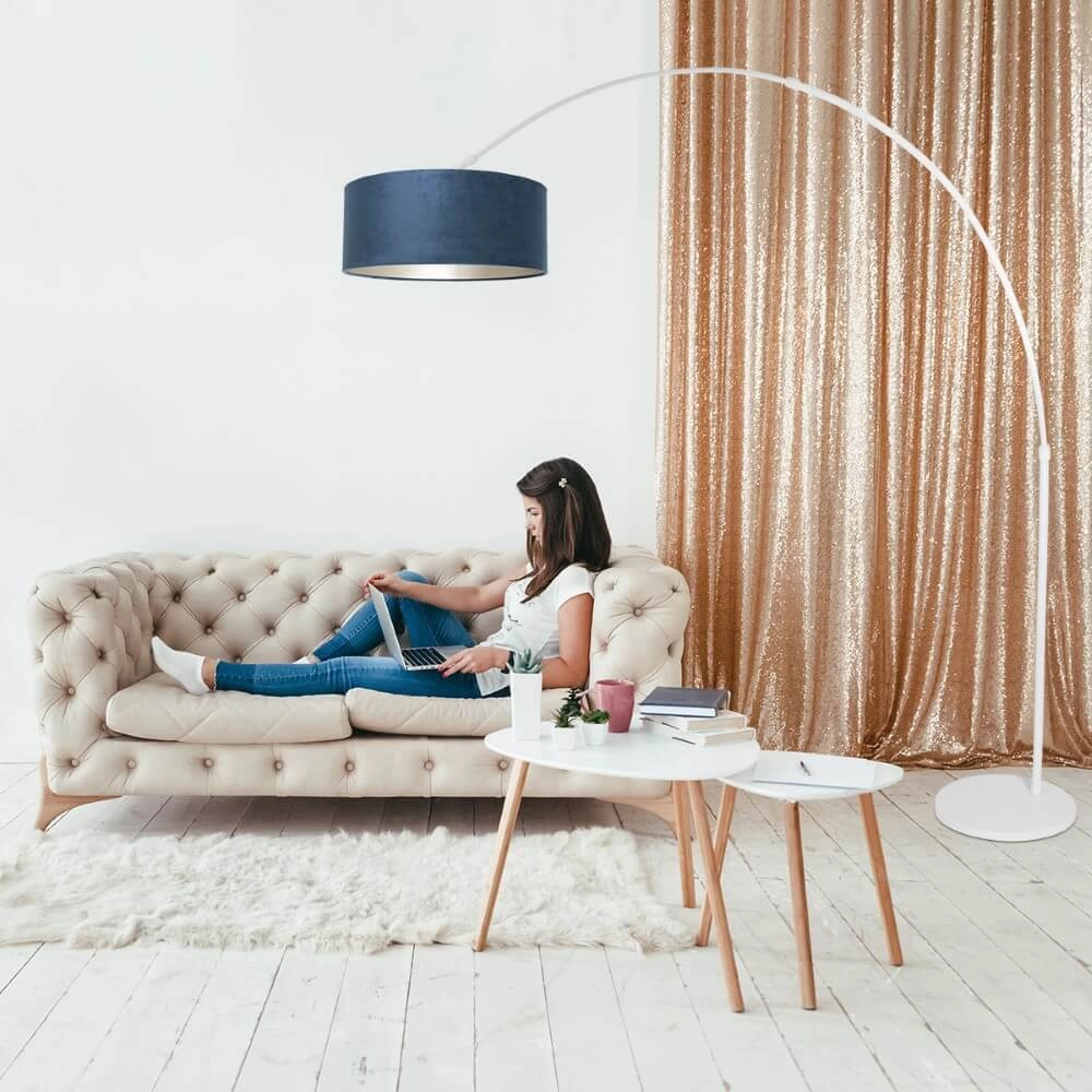 Velvet arc lamp Sparkled blue Steinhauer 8712746152371
