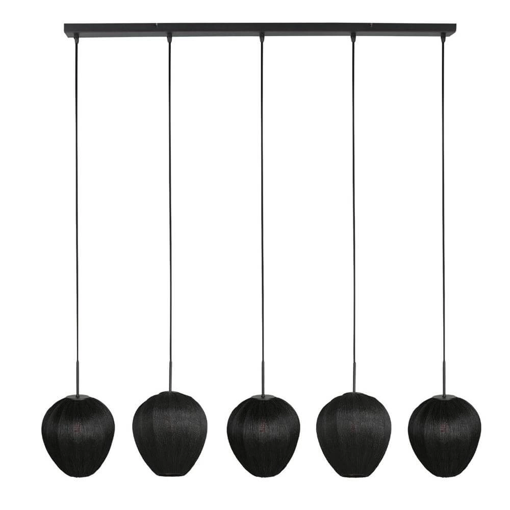 Pendant lamp HaloSwap with 5 black caps Steinhauer 8712746179682