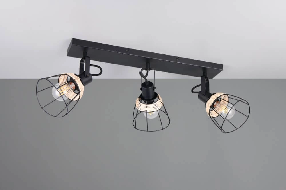 Black ceiling lamp Jerome Design 4-light Trio 4017807637717