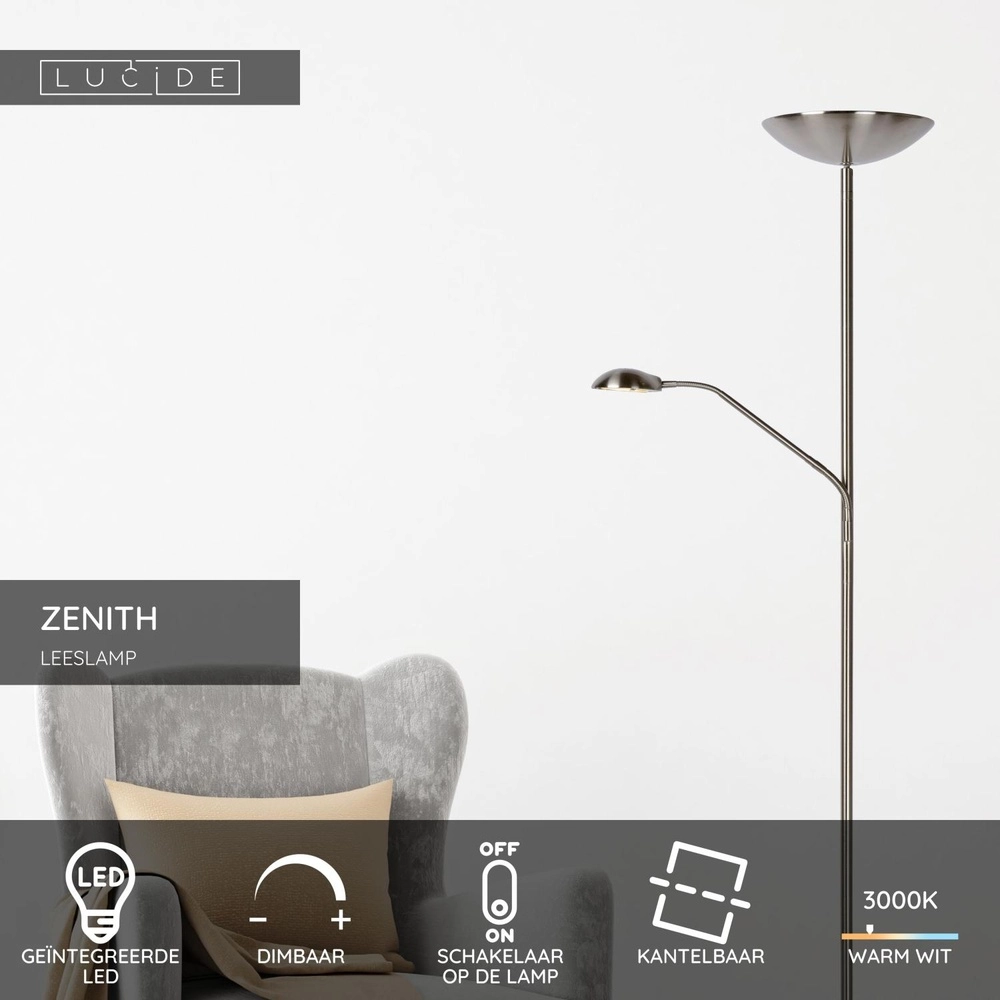 Reading lamp Zenith Black Lucide 5411212193889