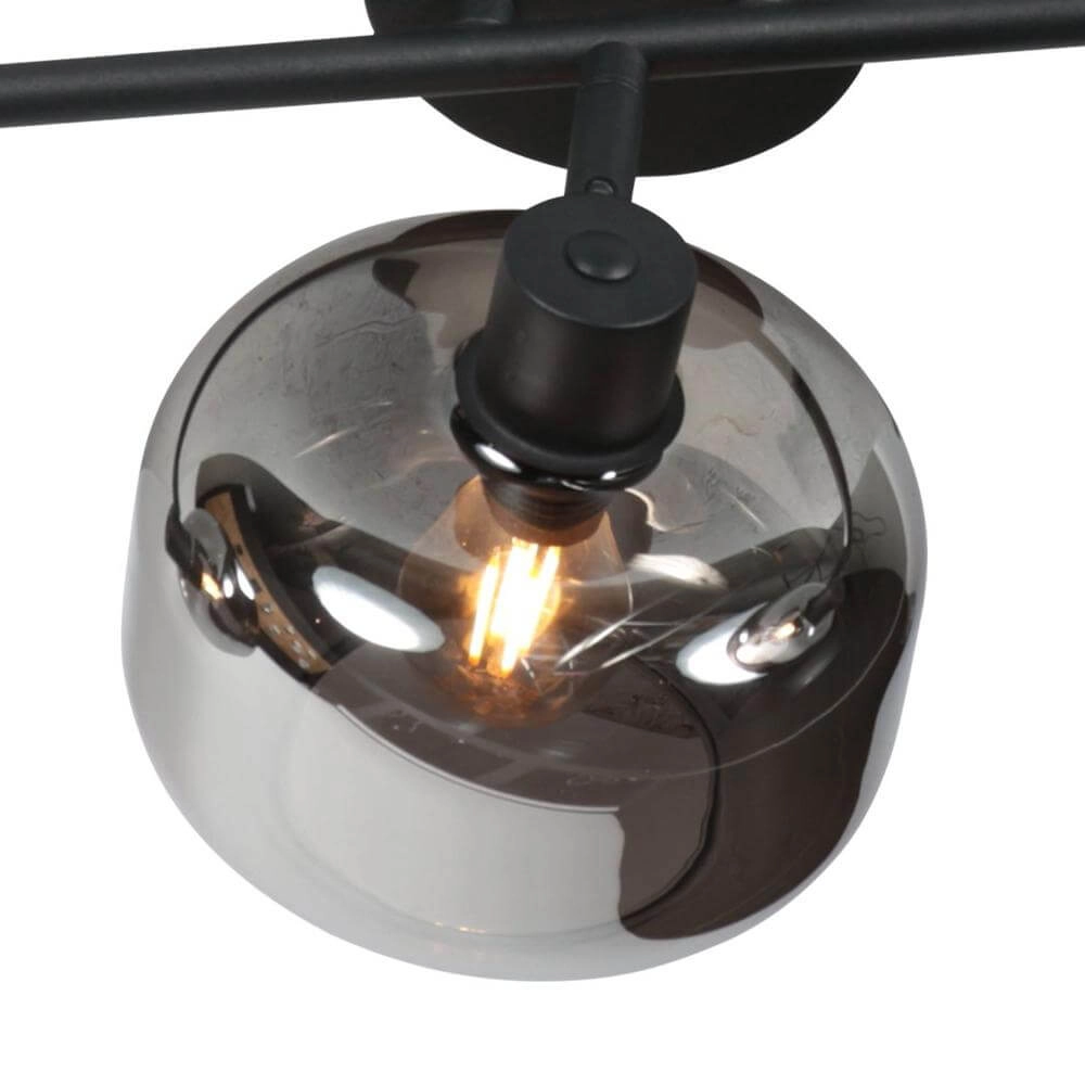 Black ceiling lamp Tenebris 3-light Steinhauer 8712746178128