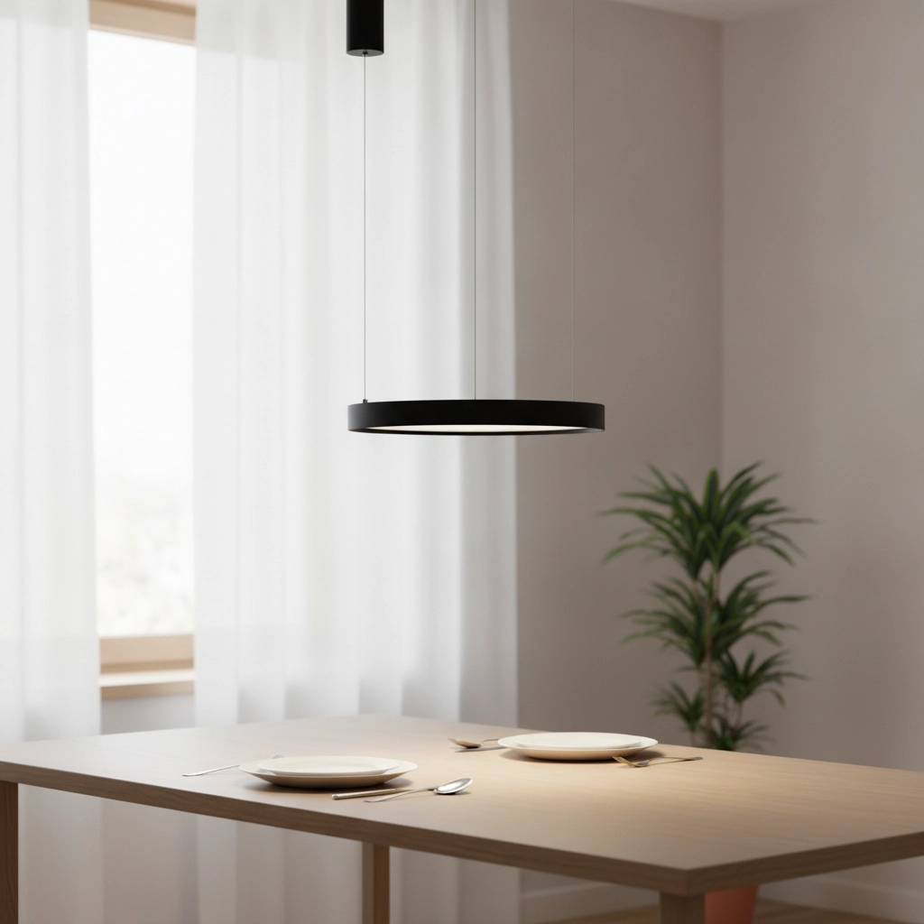 Round pendant lamp Perrine black Ø 40cm
