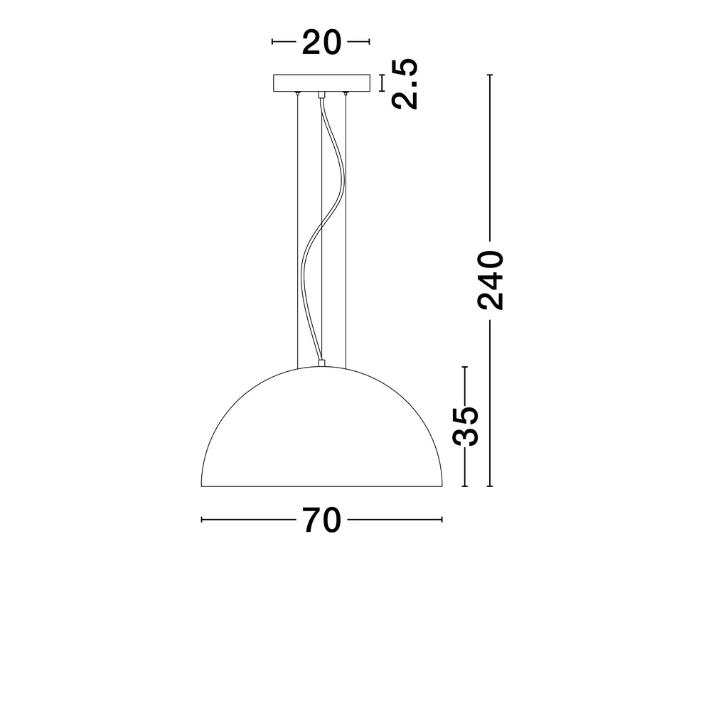 Sleek pendant lamp Tholos black Ø 70cm Lyora 5212017457882