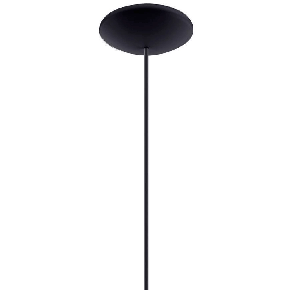 Black hanging lamp Sabinar Ø 18cm with wood Eglo 9008606235773