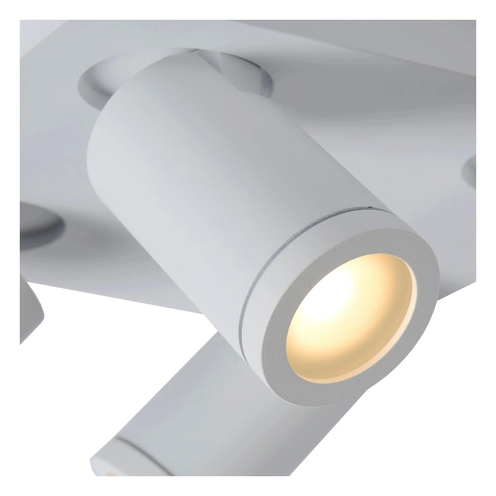 Ceiling spotlight Taylor IP44 4-light white Lucide 5411212092687