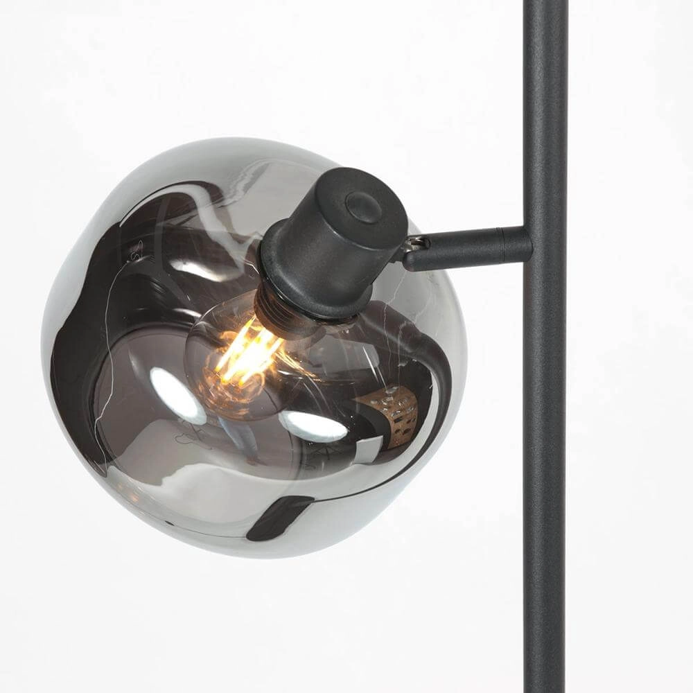 Black floor lamp Tenebris 2-light Steinhauer 8712746178159