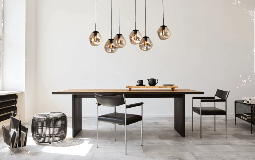 Hanging lamp Lava 6x gold glass Ø 24cm Masterlight 8718121286211