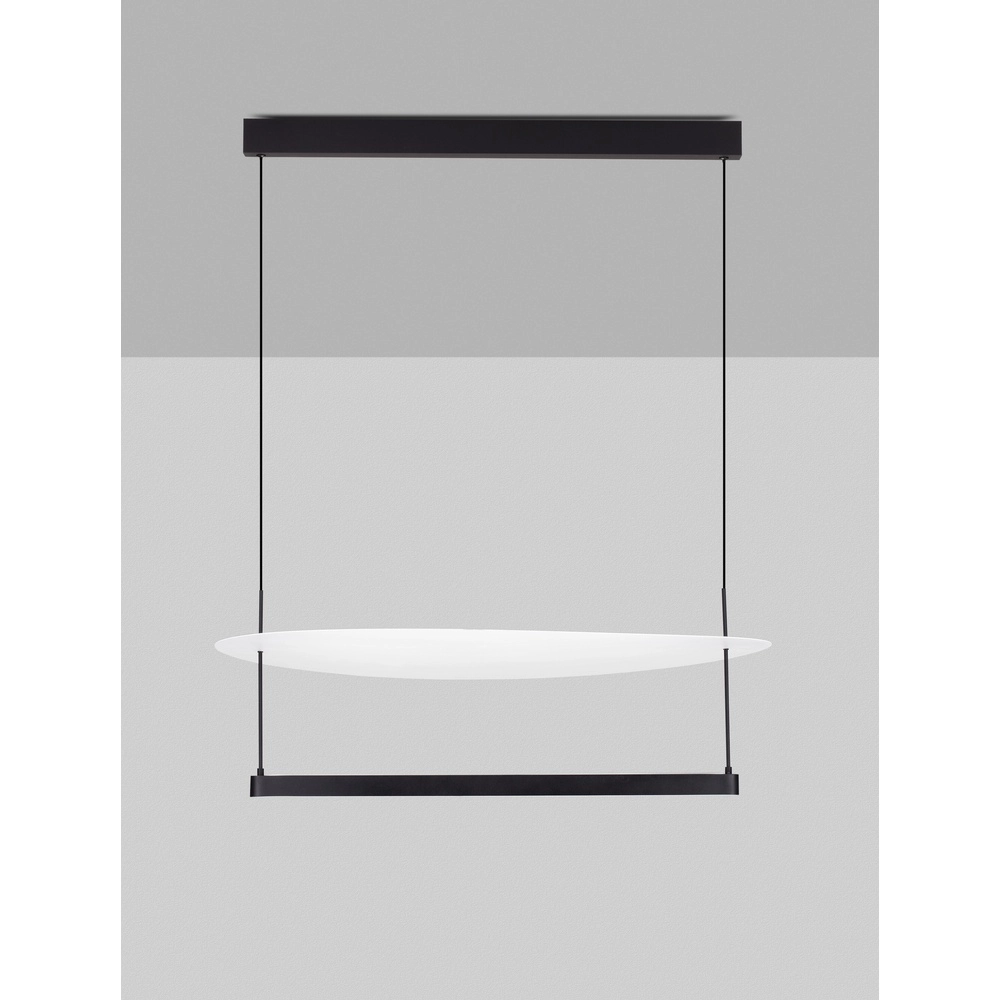 Design pendant lamp Diona Ø 80cm black with white Lyora 5212017451446