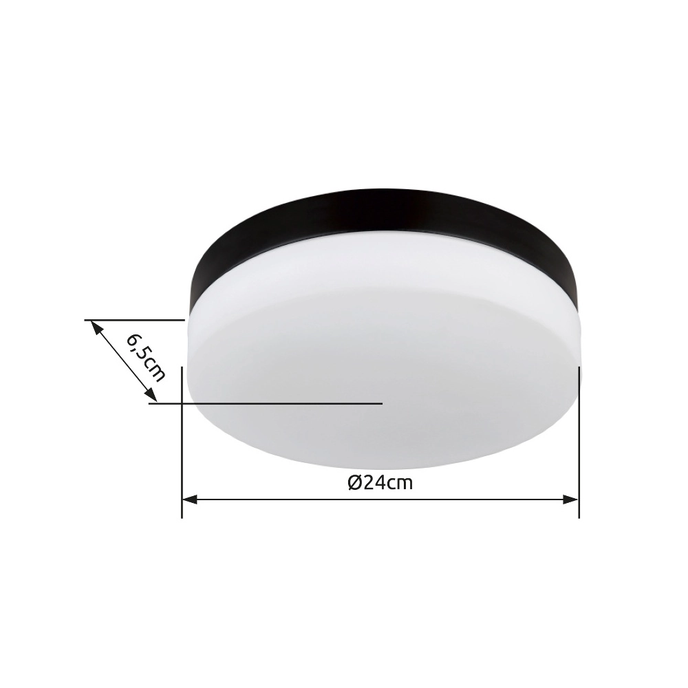 Design ceiling light Vranos black for outdoor use Ø 24cm Globo 9007371437764