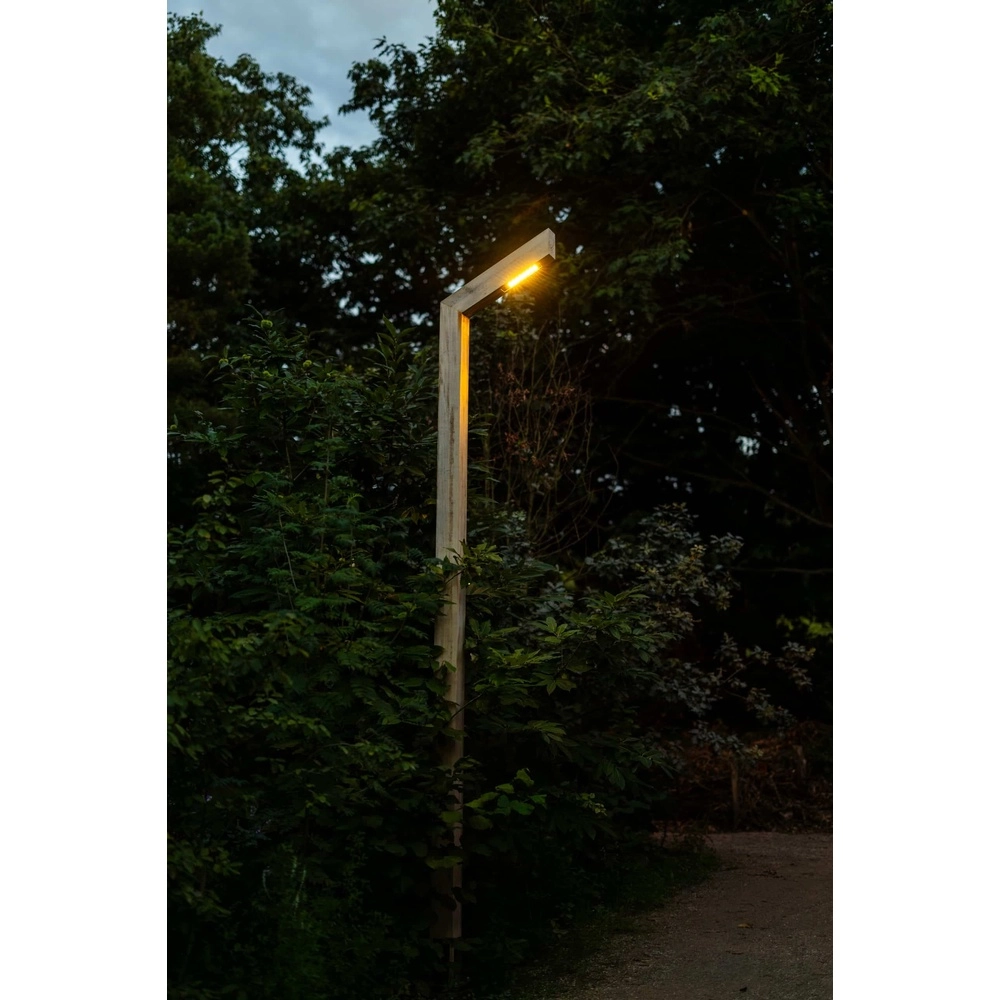 Wooden street lamp Strato Rustic chestnut - 4M - PH08 - 3000K Timberlab 8716803514546