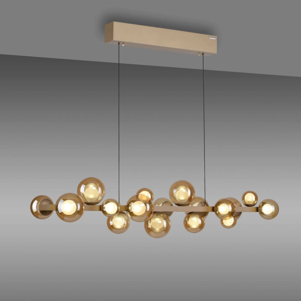 Unique hanging lamp Pure E-Popup 18-light bronze Paul Neuhaus 4012248384428