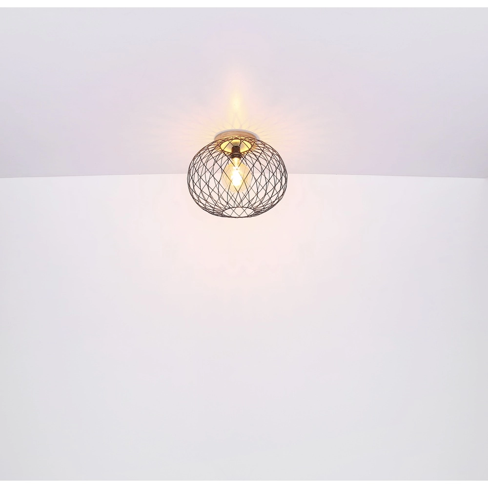 Wall lamp Lacky 2-light black Globo 9007371417360
