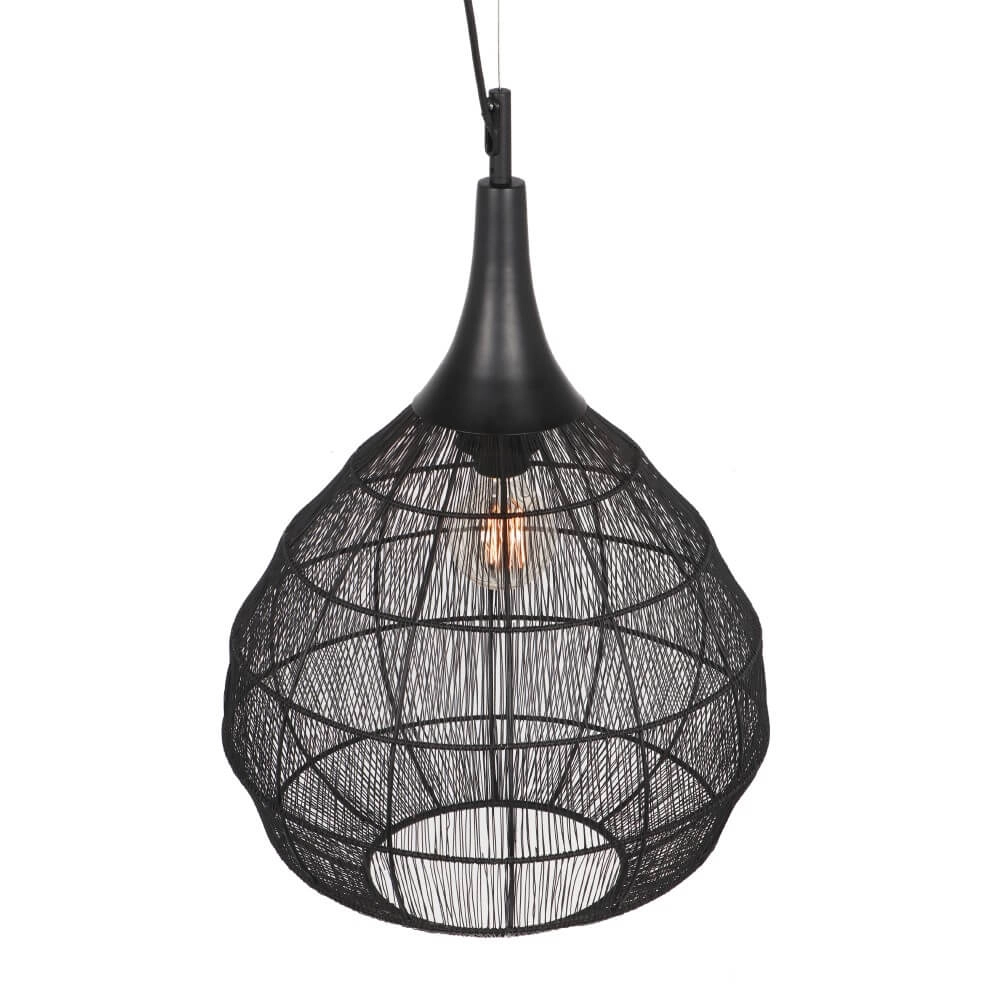 Round pendant lamp Soraya Ø 42cm - black Trio 4017807617450