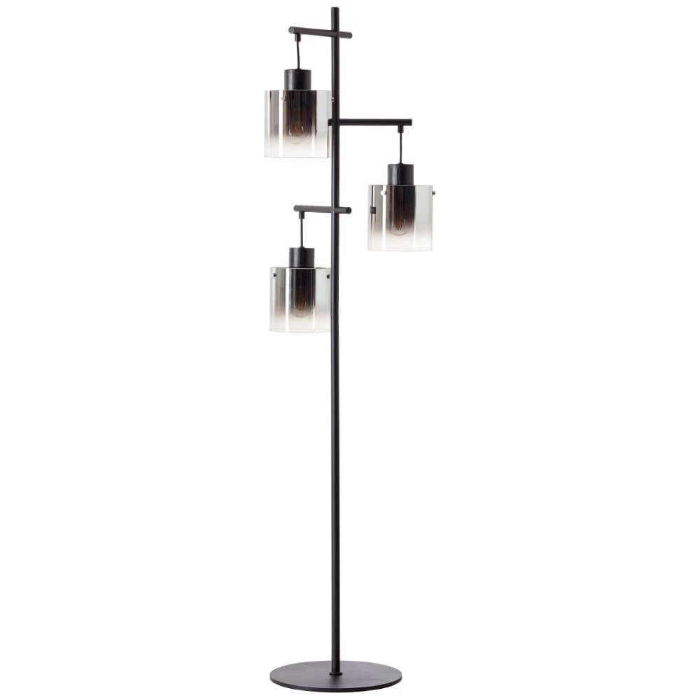 Black floor lamp Simonis 3-light Brilliant 4004353397813